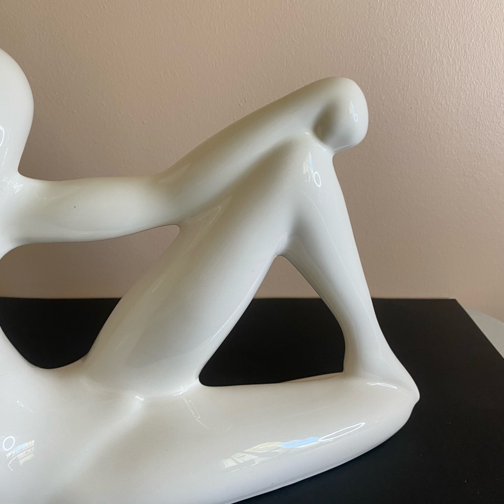 JARU Signed Pottery Mid Century Art Deco Modern Male Nude Sculpture - Picture 3 of 10